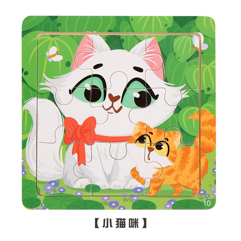 Kidsren'S Wooden 9-30--60-Piece Puzzle Kindergarten Baby Cartoon Fun Puzzle Early Education Educational Toy - Image 1